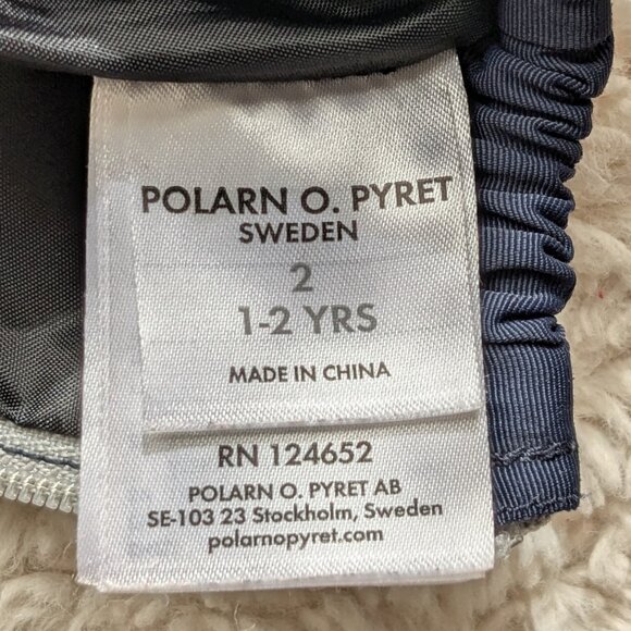 Polarn O. Pyret Fleece Lined Shell Cuff Zip Mittens Size 1-2 Yrs - Picture 4 of 5